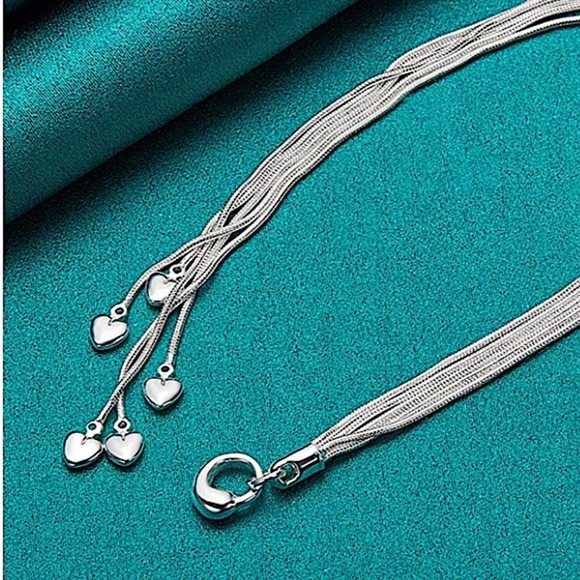 Sterling Silver Tassel Heart Charm Bracelet Resizable Adjustable - Picture 11 of 11